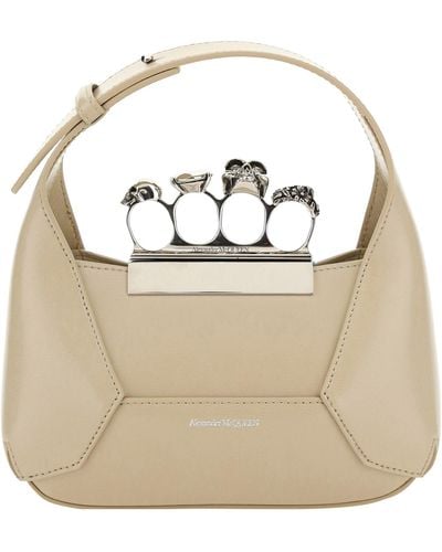 Alexander McQueen Mini Jewelled Handbag - Natural