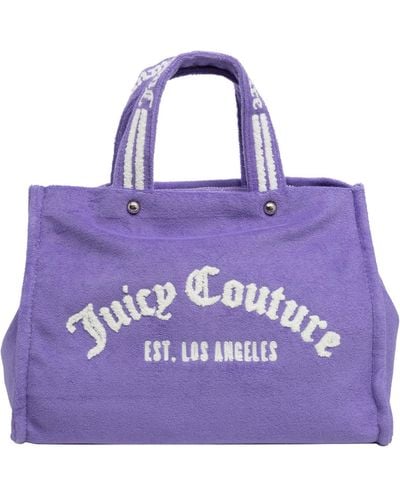 Juicy Couture Iris Towelling Tote Bag - Purple