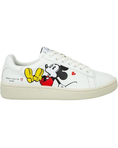 MOA Disney Mickey Mouse Grand Master Sneakers - White