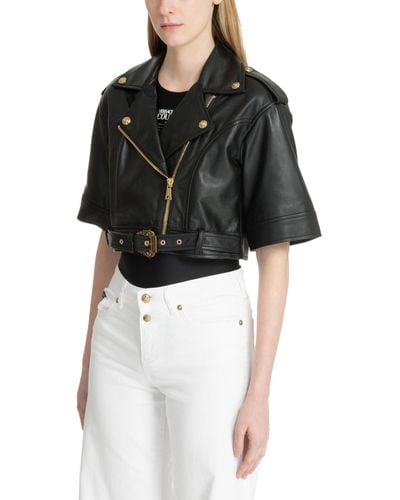 Versace Jeans Couture Biker Leather Jackets - Black