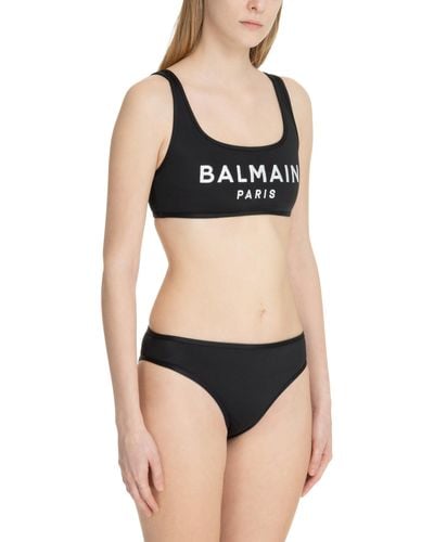 Balmain Logo Bikini - Black