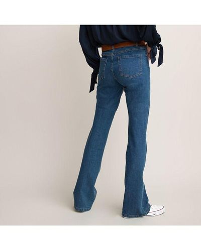 La Redoute Jean bootcut, en coton Bio - Bleu