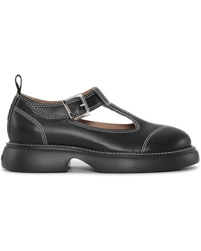Ganni Chaussures EVA Mary Jane noires à boucle Everyday