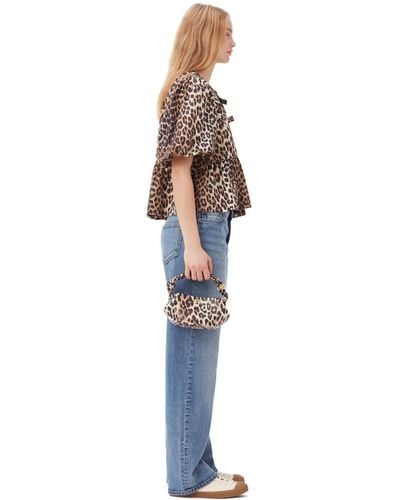 Ganni Leopard Mini Bou Bag Polyester/polyurethane/leather - Multicolour