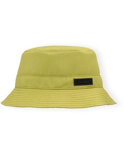 Ganni Olive Tech Bucket Hat - Green