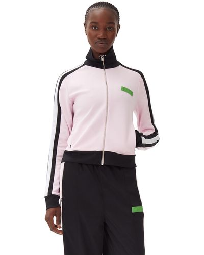 Ganni Sporty Jersey Tracksuit Jacket - Pink