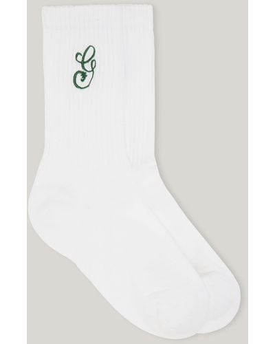 Ganni Cotton Socks Socks - White
