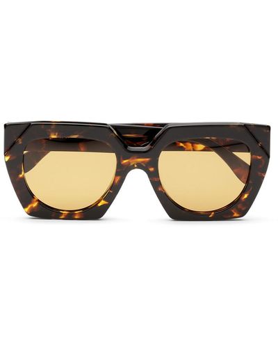 Ganni Oversized Sunglasses - Brown