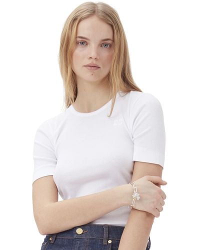 Ganni Mejuri X Clover Pendant Bracelet - White
