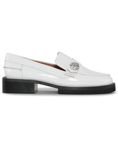 Ganni Jewel Moccasins - White