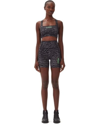 Ganni Active Ultra High Waist Shorts Size Xs Recycled Nylon/spandex - Multicolour