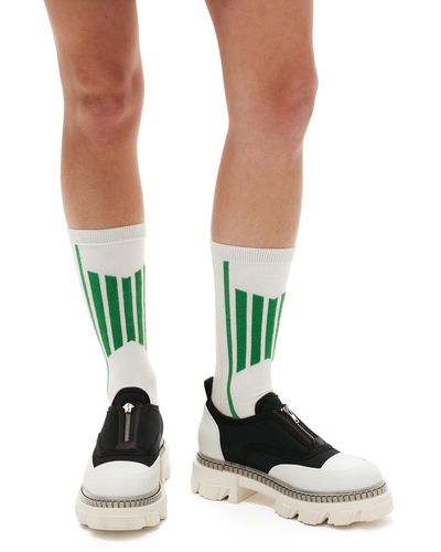 Ganni Sporty-Socken - Grün