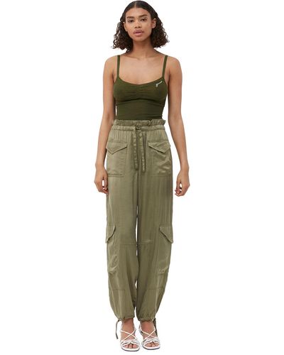 Ganni Pantalon - Vert