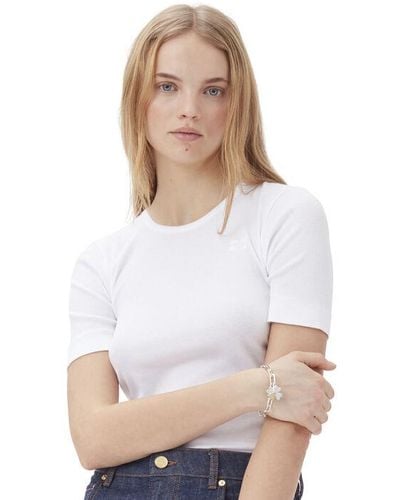 Ganni Mejuri X Clover Pendant Bracelet - White
