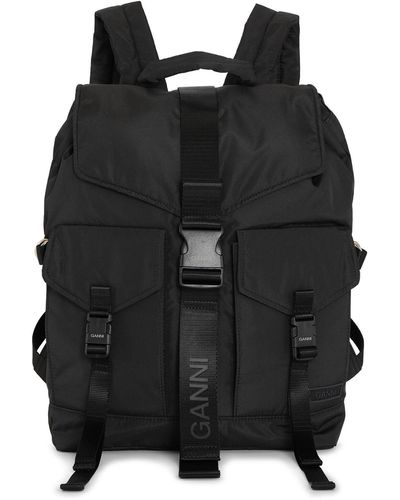 Ganni Tech Backpack - Black