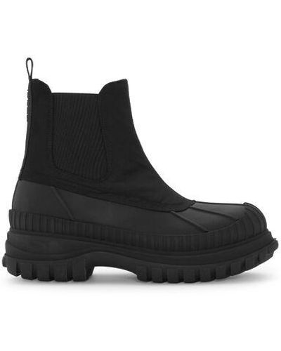 Ganni Outdoor Chelsea Boots - Black