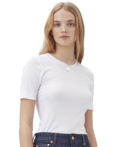 Ganni Mejuri X Clover Pendant Necklace - White