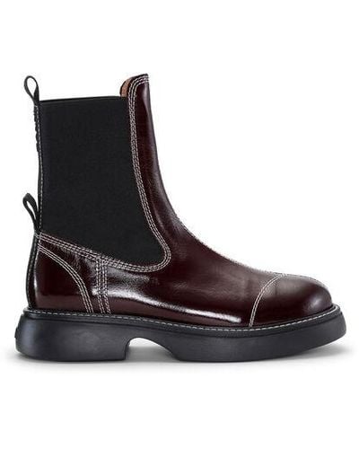 Ganni Everyday Mid Chelsea Boots - Brown