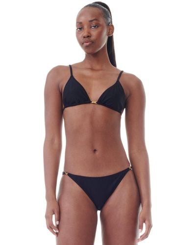 Ganni Haut de bikini Black String Taille 42 Nylon/Spandex - Rouge