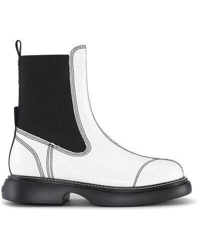 Ganni Everyday Mid Chelsea Boots - White