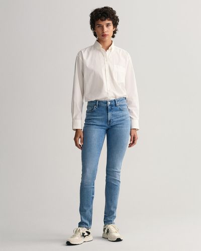 Hubert Hudson hybride verfrommeld GANT-Skinny jeans voor dames | Online sale met kortingen tot 38% | Lyst NL
