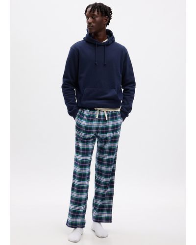 Gap Pantalone pigiama in flanella tartan - Blu
