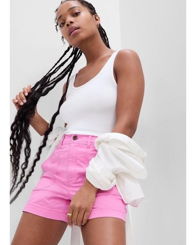 Gap Shorts utility in cotone stretch - Rosa