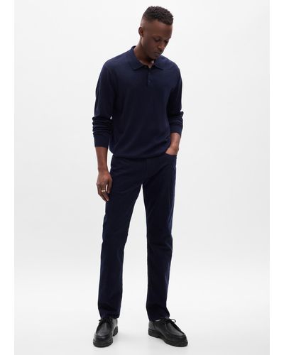 Gap , Pantaloni Slim Fit In Corduroy Stretch, , Blu, Taglia: 28X32