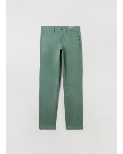 Gap Pantaloni slim fit in cotone stretch - Verde