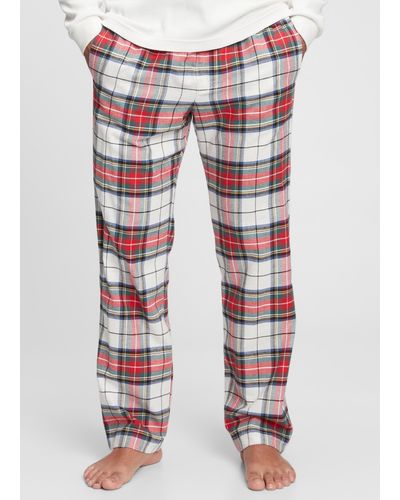 Gap Pantalone pigiama in tela check - Rosso