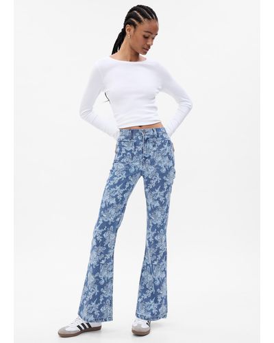 Gap Jeans flare fit con stampa LoveShackFancy - Blu
