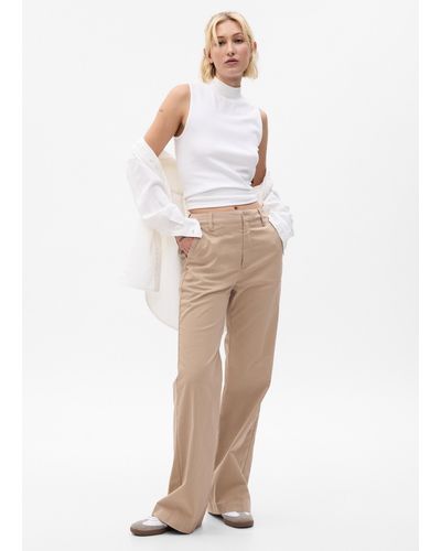 Gap Pantaloni Flare Fit - Bianco