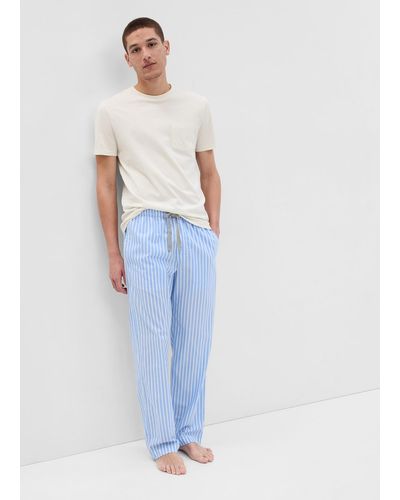 Gap Pantalone pigiama lungo a righe - Blu