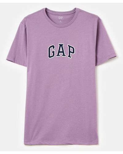 Gap , T-shirt In Cotone Con Ricamo Logo, , Viola, Taglia: XS