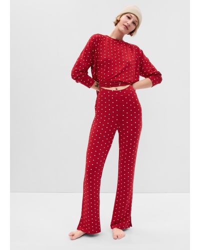 Gap Pantalone pigiama con stampa cuori - Rosso