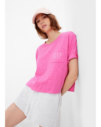 Gap Top pigiama in slub jersey con tasca - Rosa
