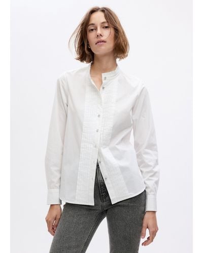 Gap Camicia in cotone bio con bottoni gioiello - Bianco