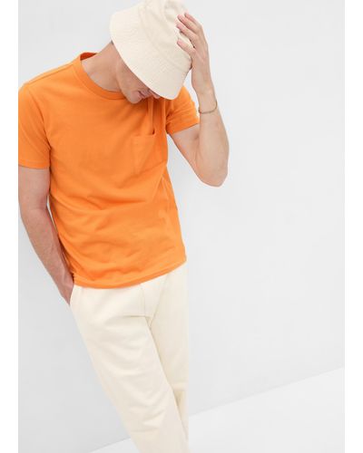 Gap T-shirt in cotone bio con tasca - Arancione