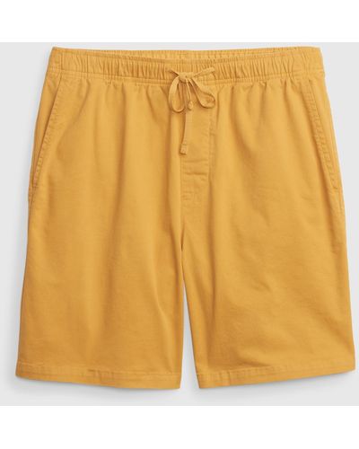 Gap Shorts in cotone stretch con coulisse - Giallo