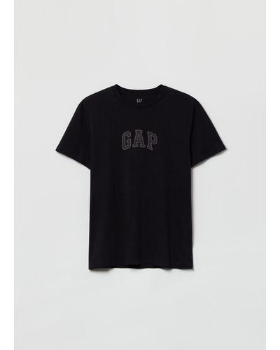 Gap , T-shirt In Cotone Con Ricamo Logo, , Nero, Taglia: XS