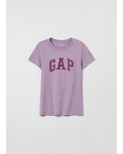 Gap T-shirt in cotone con stampa logo - Viola