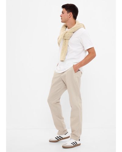 Gap Pantaloni chino in cotone stretch - Bianco
