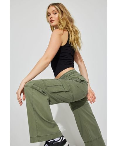 Green Cargo pants for Women