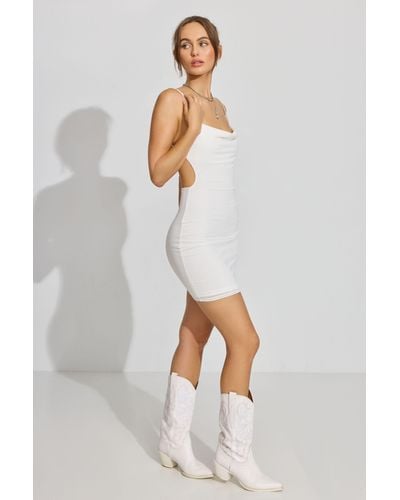 Garage Cutout Mini Dress - White