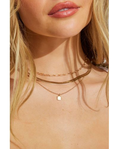 Garage Set Of 3 Classic Chain Necklace - White