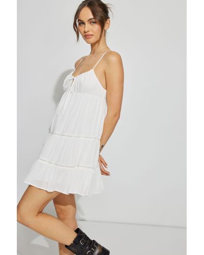 Garage Kiara Babydoll Mini Dress - White