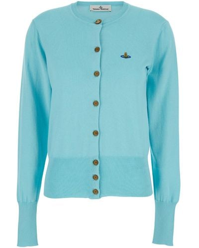 Vivienne Westwood Light Cardigan With Buttons - Blue