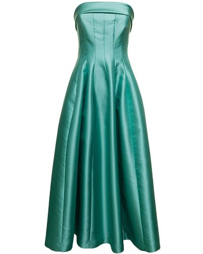 Plain Sleeveless Dress - Green