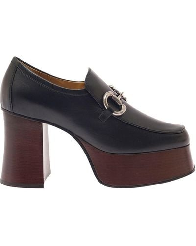 Gucci Horsebit Leather Platform Loafer - Black