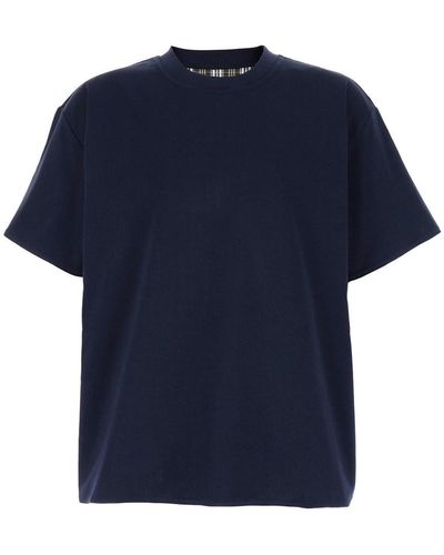 Bottega Veneta Double-Layer T-Shirt With Log Embroidery - Blue